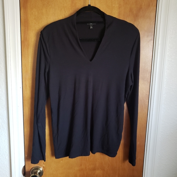TALBOTS BLACK RAYON/SPANDEX TOP - Picture 1 of 5
